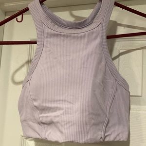 Lululemon light purple crop/sports bra size 8